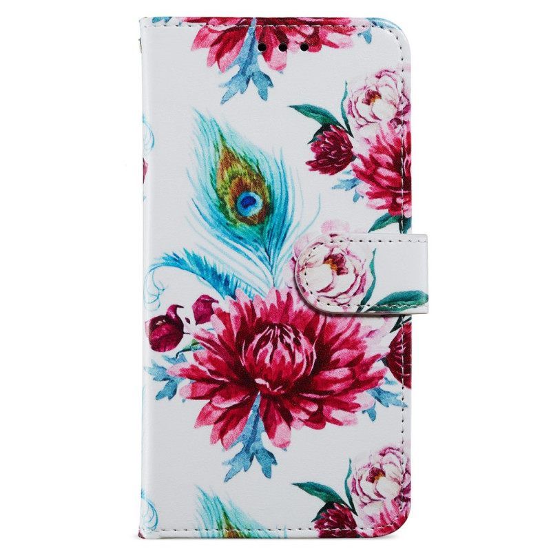 Κάλυμμα Moto G73 5G με κορδονι Strappy Floral